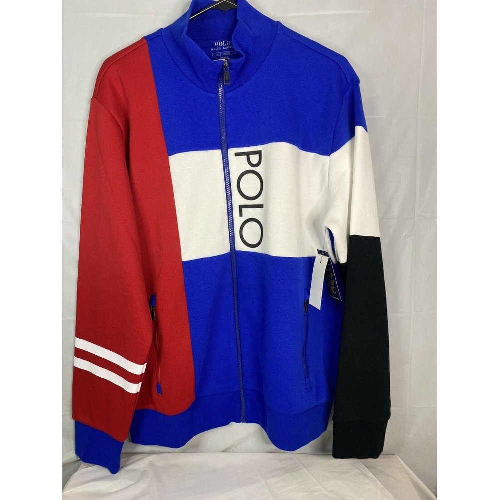 New Ralph lauren polo jacket men Large Blue Multicolor (Next Day Shipping!✈️)